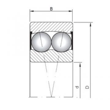 20 mm x 47 mm x 18 mm  ISO 2204-2RS Rolamentos de esferas auto-alinhados