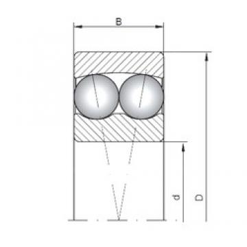 10 mm x 30 mm x 14 mm  ISO 2200 Rolamentos de esferas auto-alinhados