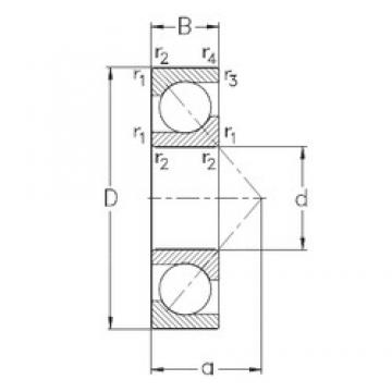 180 mm x 380 mm x 75 mm  NKE 7336-B-MP Rolamentos de esferas de contacto angular